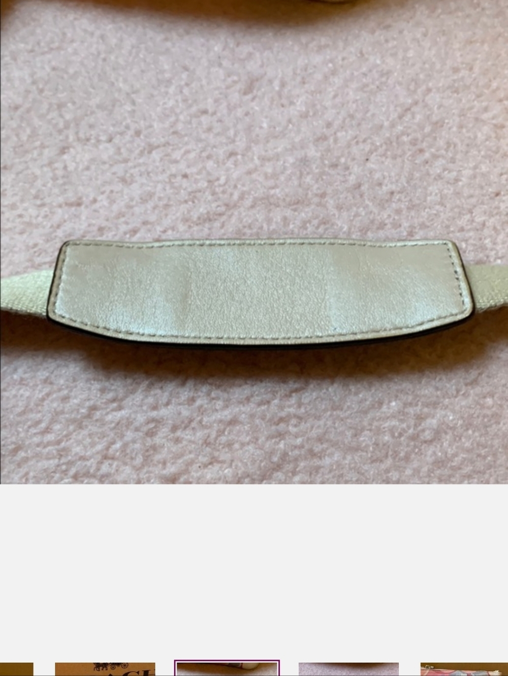 Coach Scarf Print Swingpack Rose Gray Crossbody Bag - Picture 7 of 11